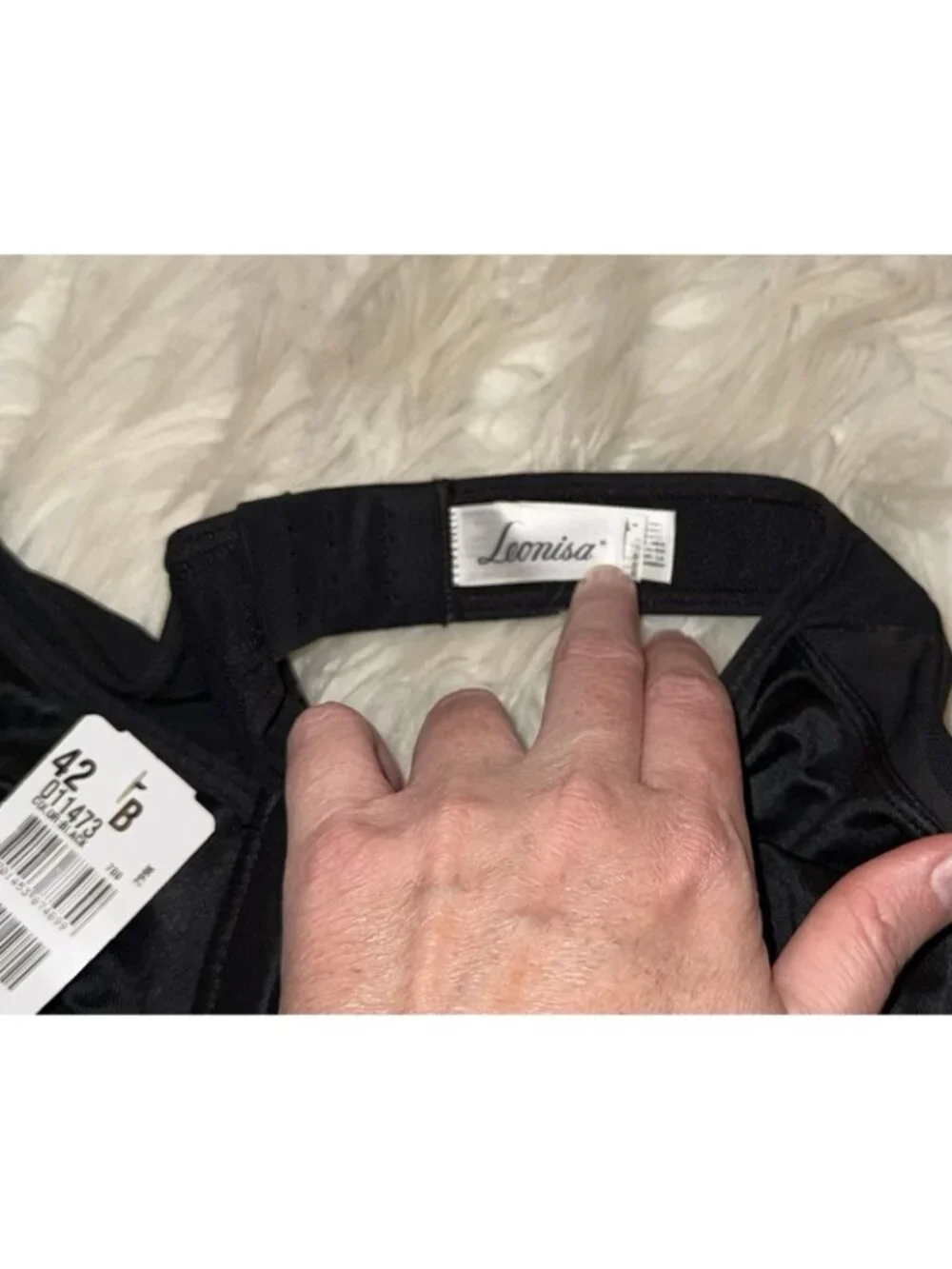 Leonisa 011473 Multi Functional Posture Corrector Wireless Bra Womens 42B Black